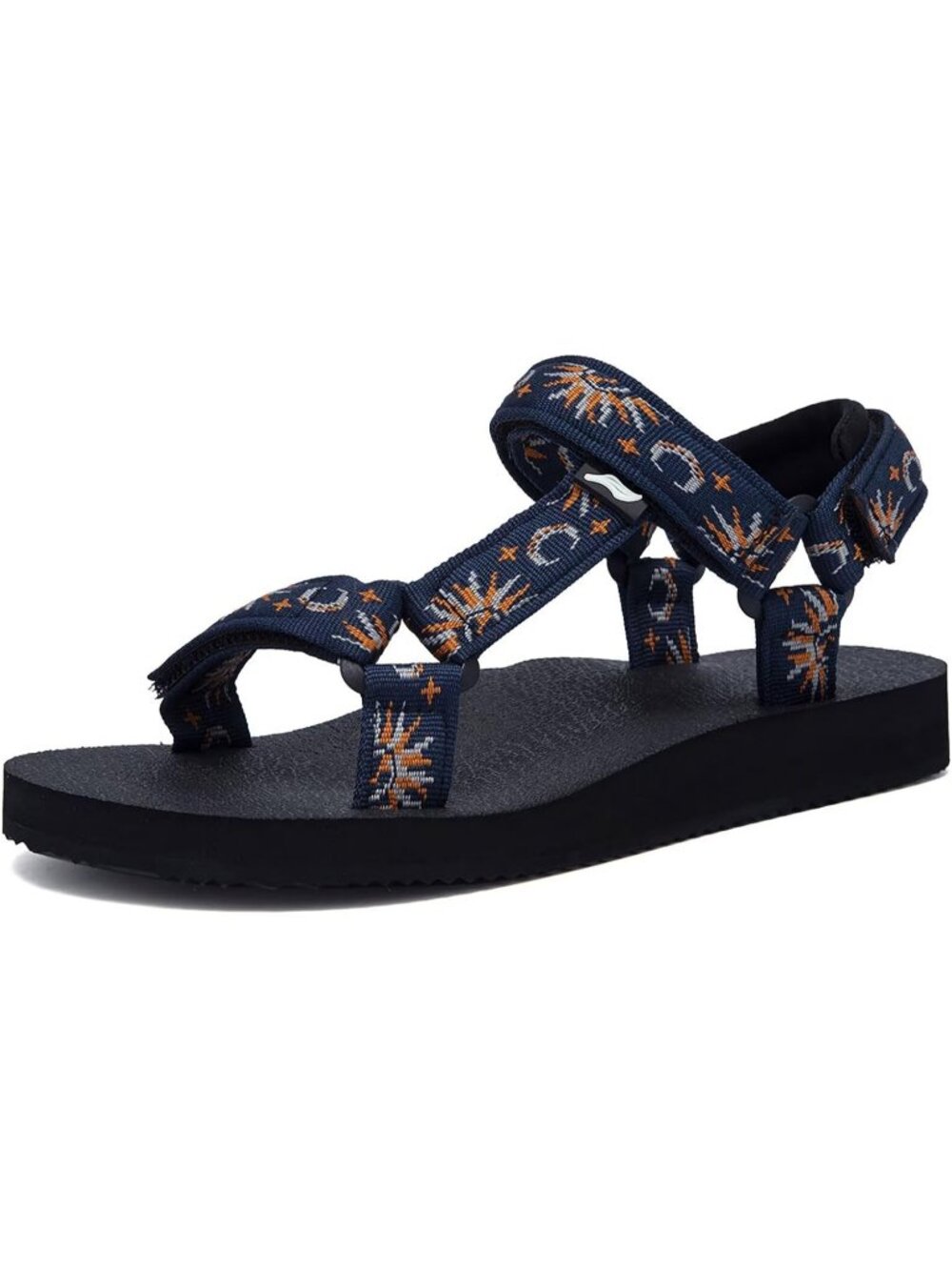 Women's Blue Sunflower Yoga Mat Insole Light Weight Outdoor Hiking Sandal Shoes